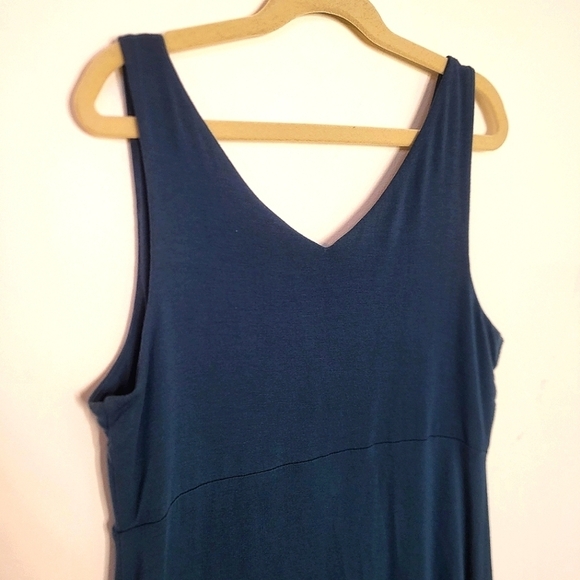 VGUC Athleta Santorini V-Neck Solid Dress Tumbling Teal Small - Picture 5 of 10